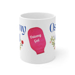 OSTOMY GAL FLOWERS White Ceramic Mug
