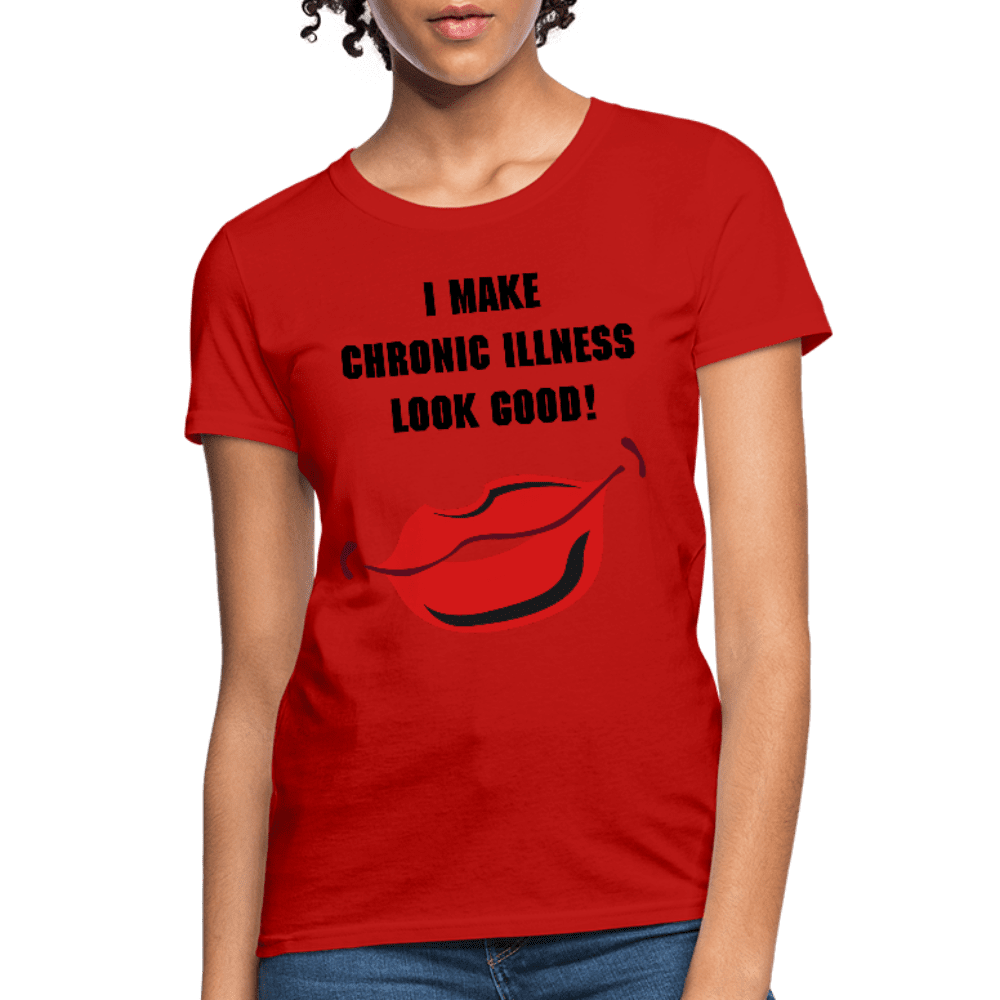 Women's T-Shirt Chronic Illness Awareness - red