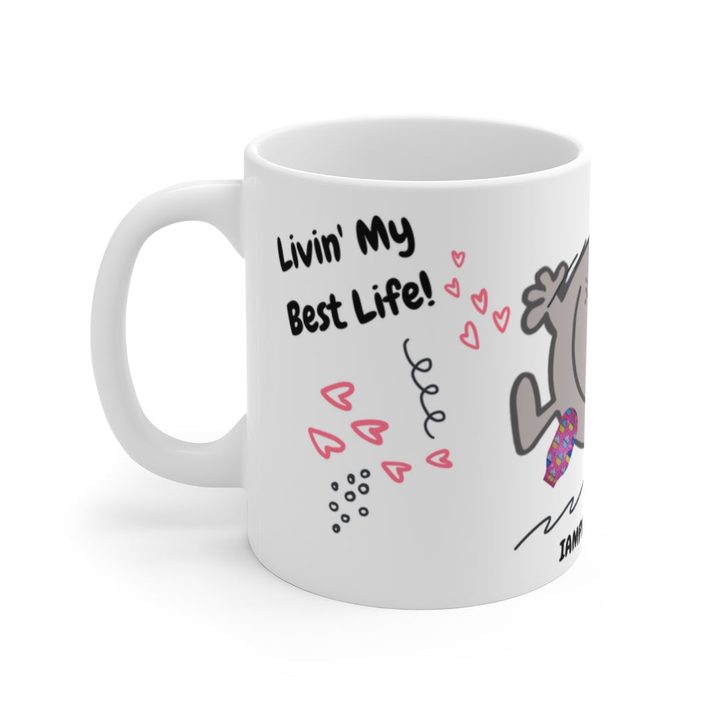 LIVIN' MY BEST LIFE White Ceramic Mug