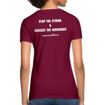 Women's T-Shirt Crohn's Disease Awareness - burgundy