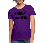 Women's T-Shirt Migraine Warrior Stop The Stigma - purple