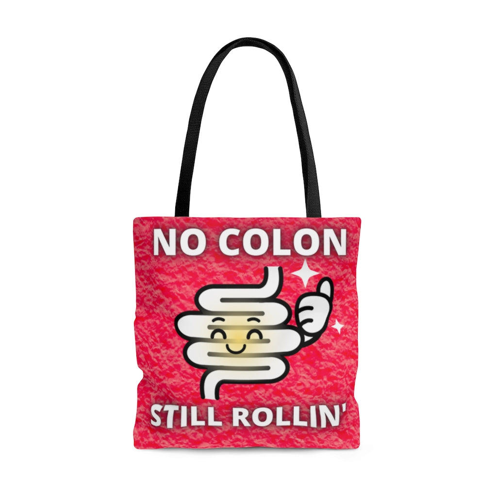 NO COLON STILL ROLLIN' Practical Tote Bag (pink pattern)
