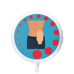 MALE OSTOMY BAG Mylar Helium Balloon (turquoise)