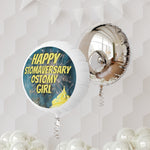 HAPPY STOMAVERSARY OSTOMY GIRL Mylar Helium Balloon