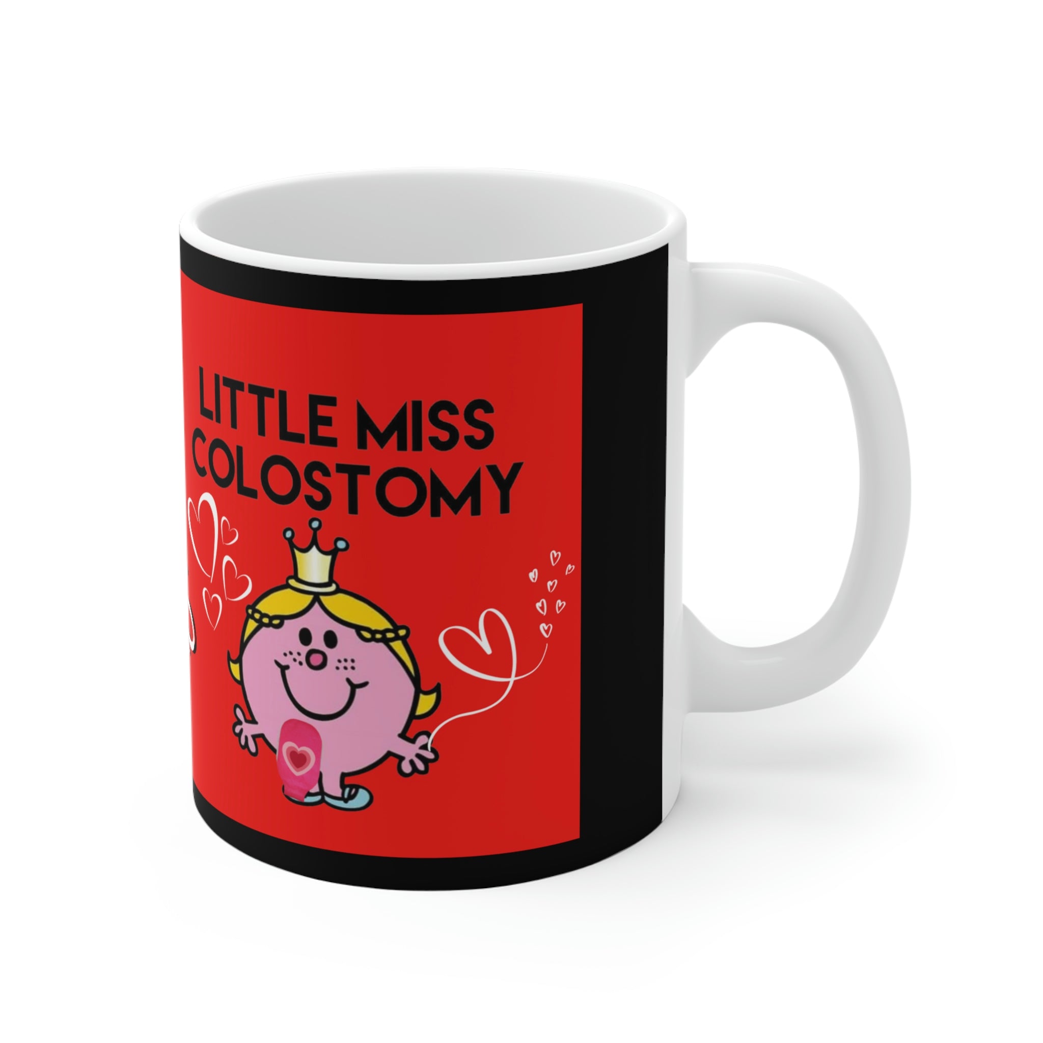 LIL' MISS COLOSTOMY White Ceramic Mug (valentines)