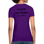 Women's T-Shirt Migraine Warrior Stop The Stigma - purple