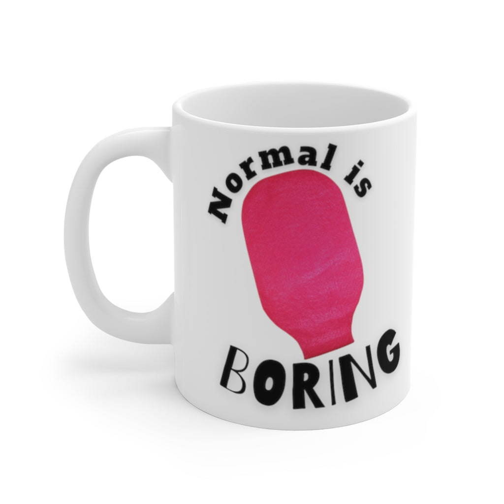 NORMAL IS BORING White Ceramic Mug