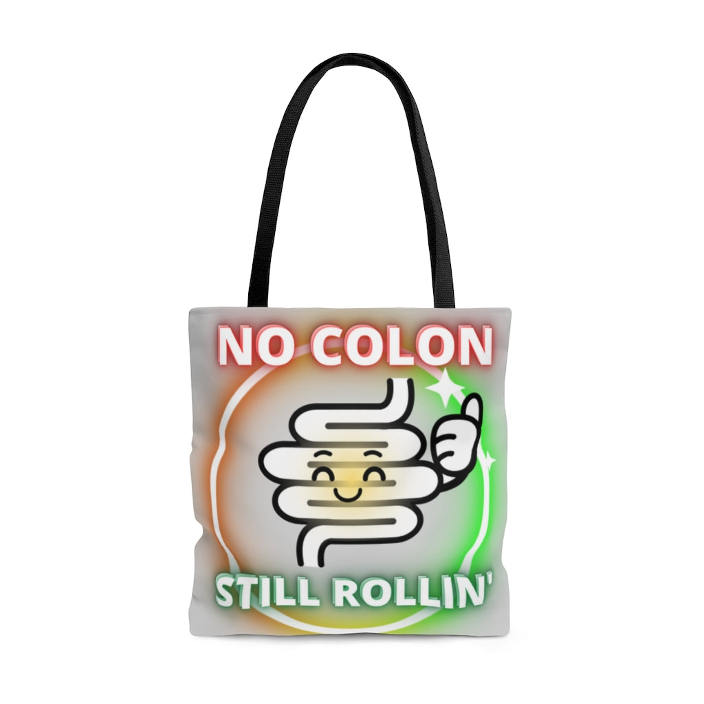 NO COLON STILL ROLLIN' Practical Tote Bag (grey)