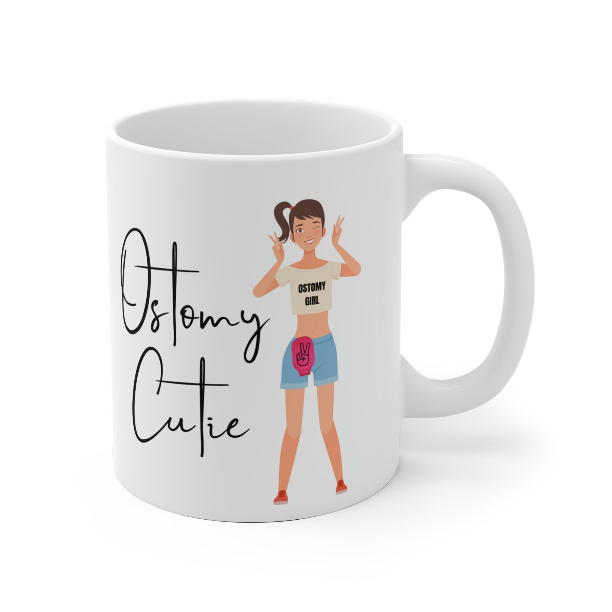 OSTOMY CUTIE White Ceramic Mug