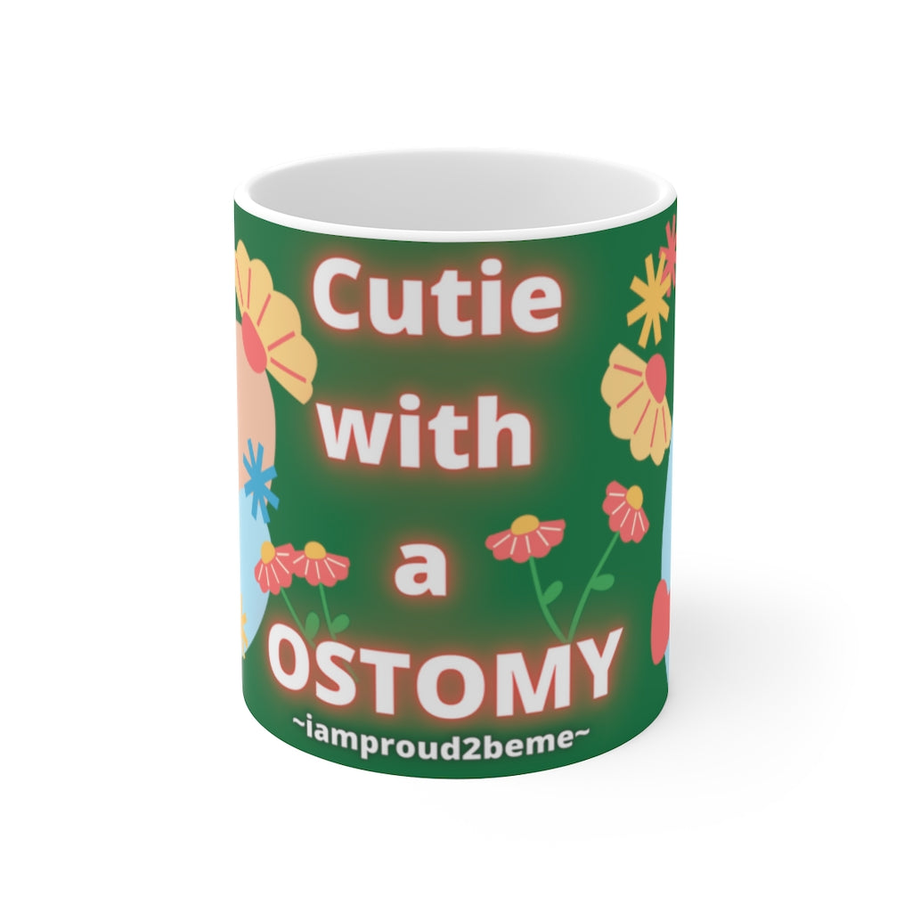 CUTIE WITH A OSTOMY White Ceramic Mug