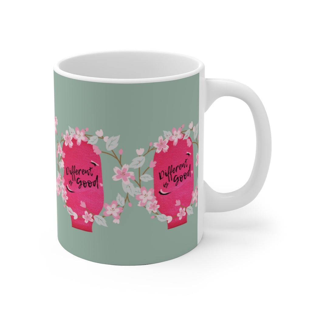 DIFFERENT IS GOOD White Ceramic Mug