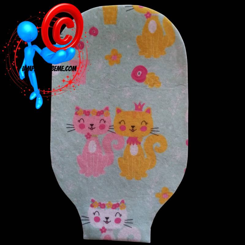 Disposable Happy Kitties Pattern Ostomy Bag One Piece Hollister #5831