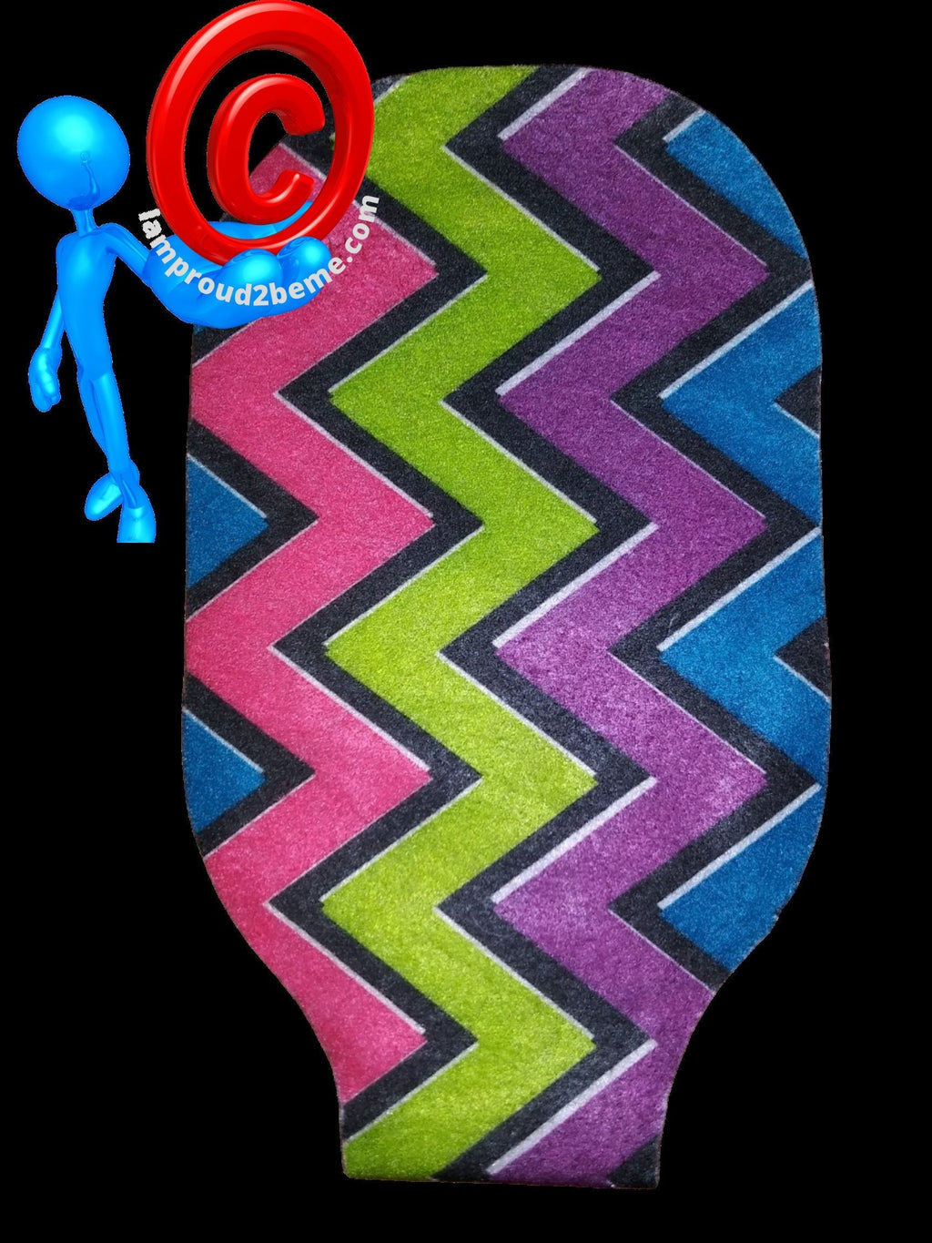 Disposable Zig-Zag Multi-color Pattern Ostomy Bag One Piece Hollister #5831