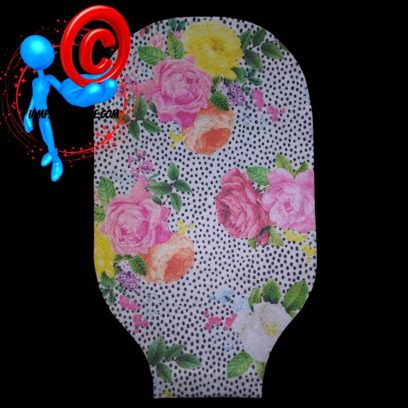 Disposable Polka Dot Roses Pattern Ostomy Bag One Piece Hollister #5831