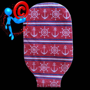 Disposable Anchor Wheel Pattern Ostomy Bag One Piece Hollister #5831
