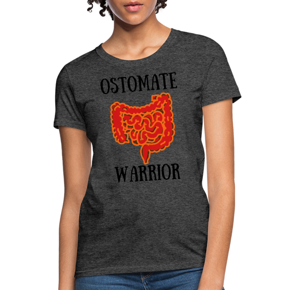 OSTOMATE WARRIOR (Women's T-Shirt) - heather black