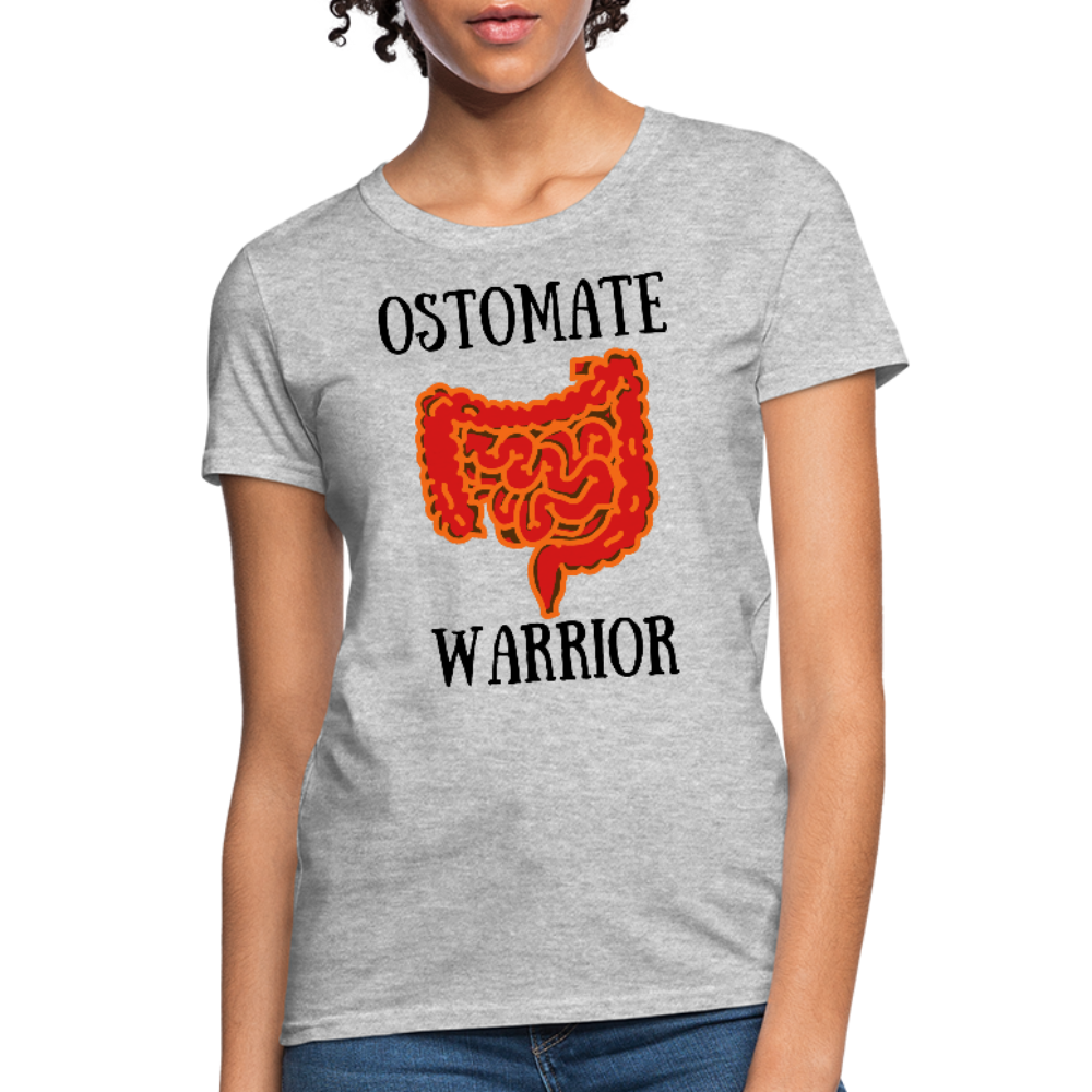 OSTOMATE WARRIOR (Women's T-Shirt) - heather gray