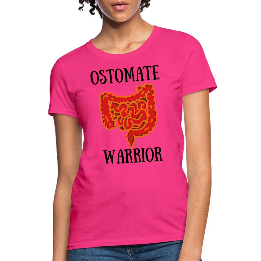 OSTOMATE WARRIOR (Women's T-Shirt) - fuchsia