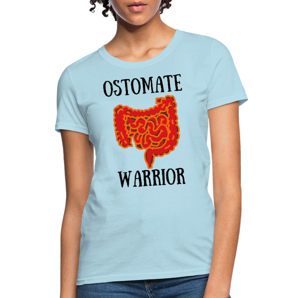OSTOMATE WARRIOR (Women's T-Shirt) - powder blue