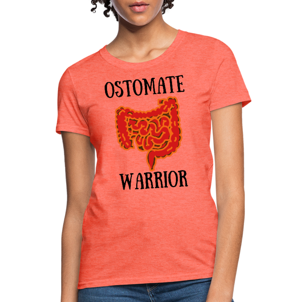 OSTOMATE WARRIOR (Women's T-Shirt) - heather coral