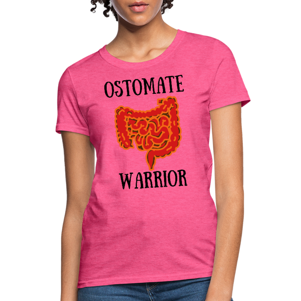 OSTOMATE WARRIOR (Women's T-Shirt) - heather pink
