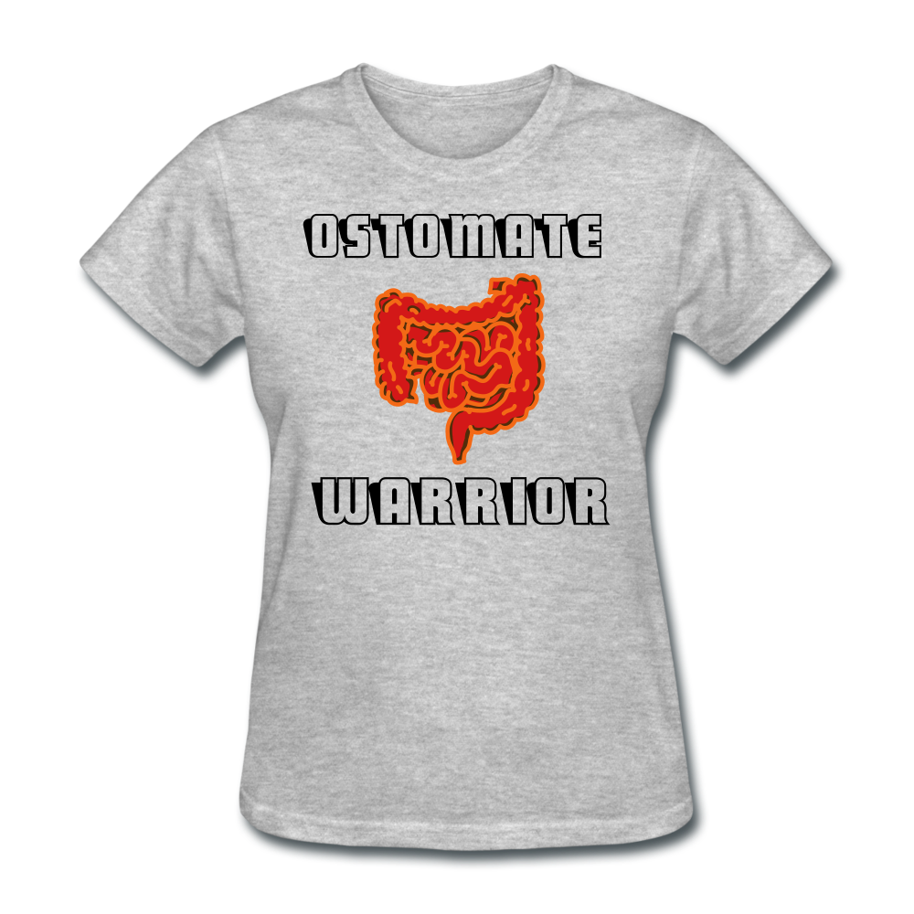 OSTOMATE WARRIOR (Women's T-Shirt) - heather gray
