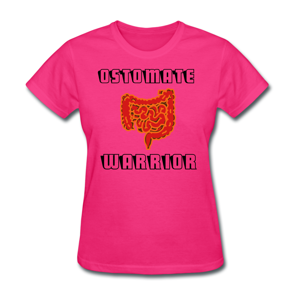 OSTOMATE WARRIOR (Women's T-Shirt) - fuchsia