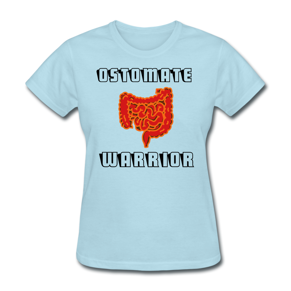 OSTOMATE WARRIOR (Women's T-Shirt) - powder blue