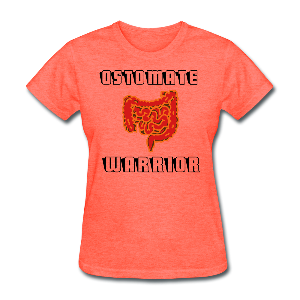 OSTOMATE WARRIOR (Women's T-Shirt) - heather coral