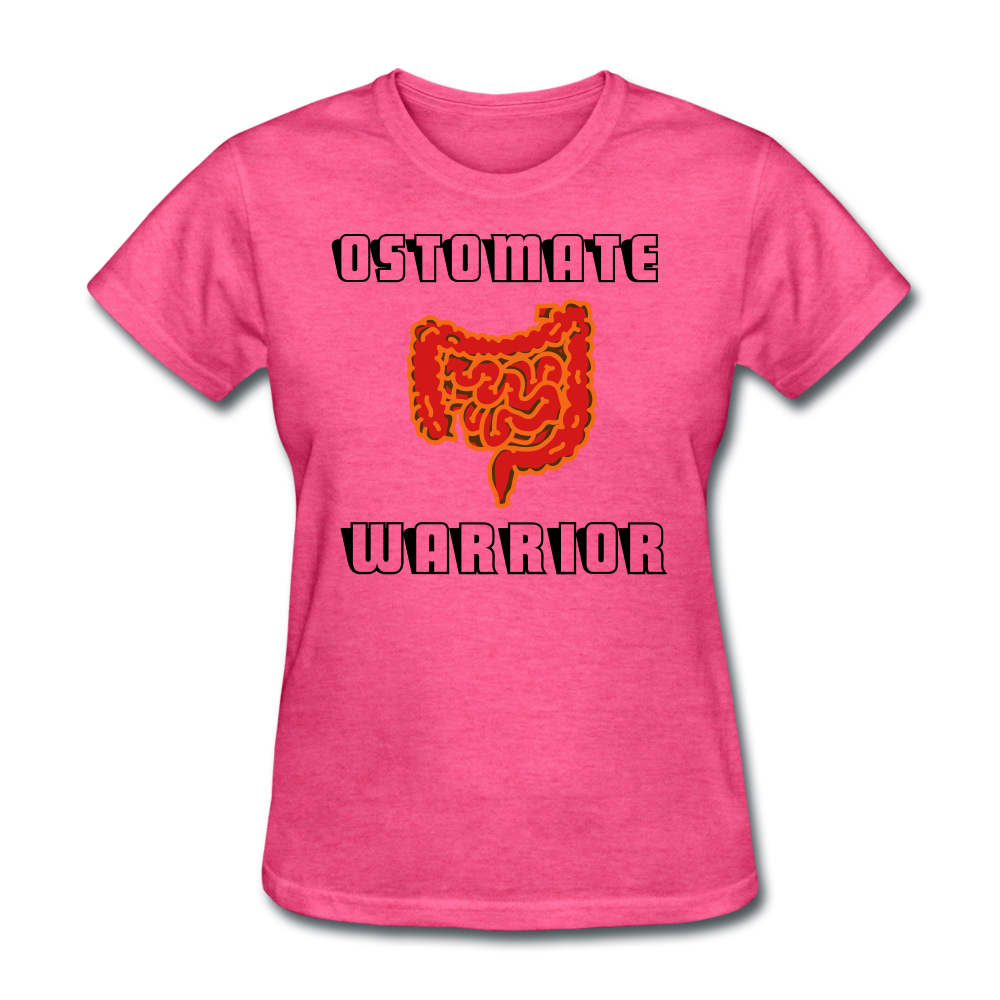 OSTOMATE WARRIOR (Women's T-Shirt) - heather pink