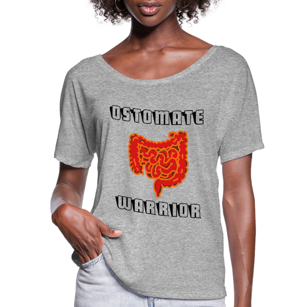 OSTOMATE WARRIOR (Women’s Flowy T-Shirt) - heather gray