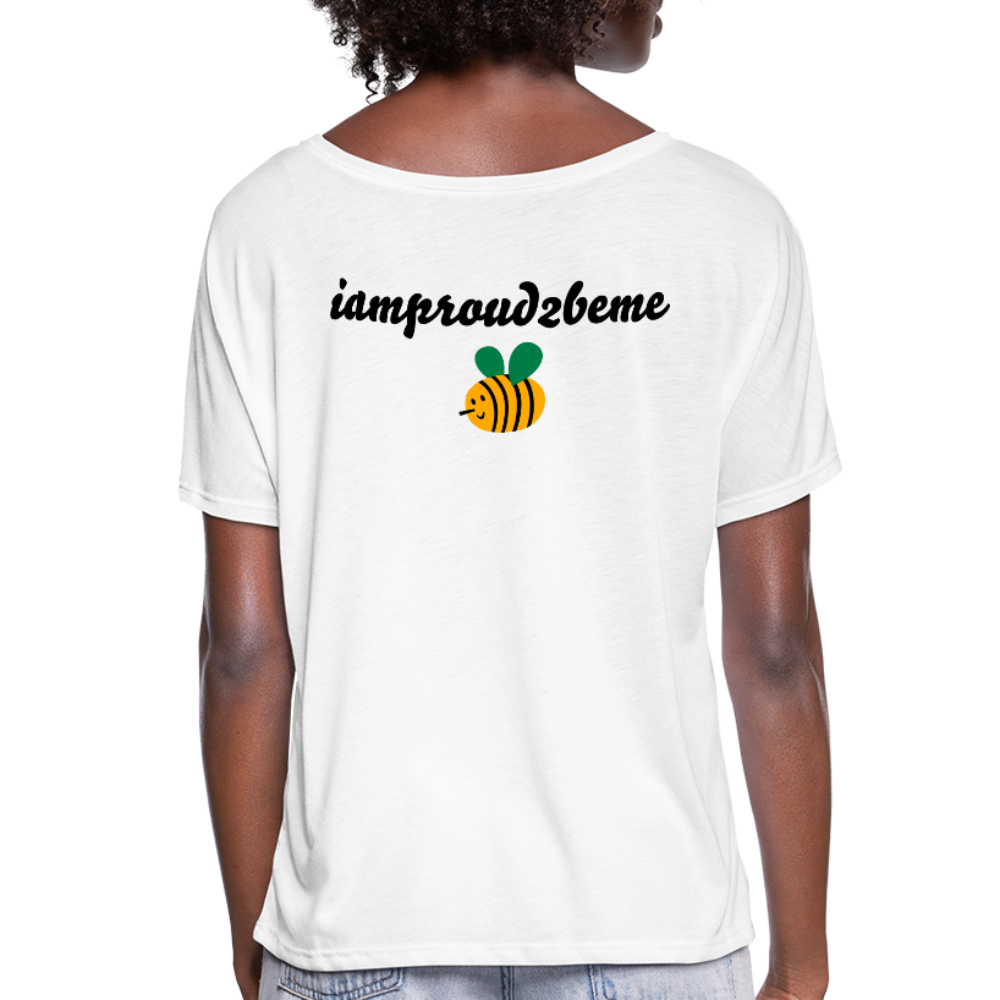 HONEY BEE Women’s Flowy T-Shirt - white