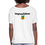 HONEY BEE Women’s Flowy T-Shirt - white