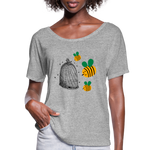HONEY BEE Women’s Flowy T-Shirt - heather gray