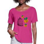 HONEY BEE Women’s Flowy T-Shirt - dark pink