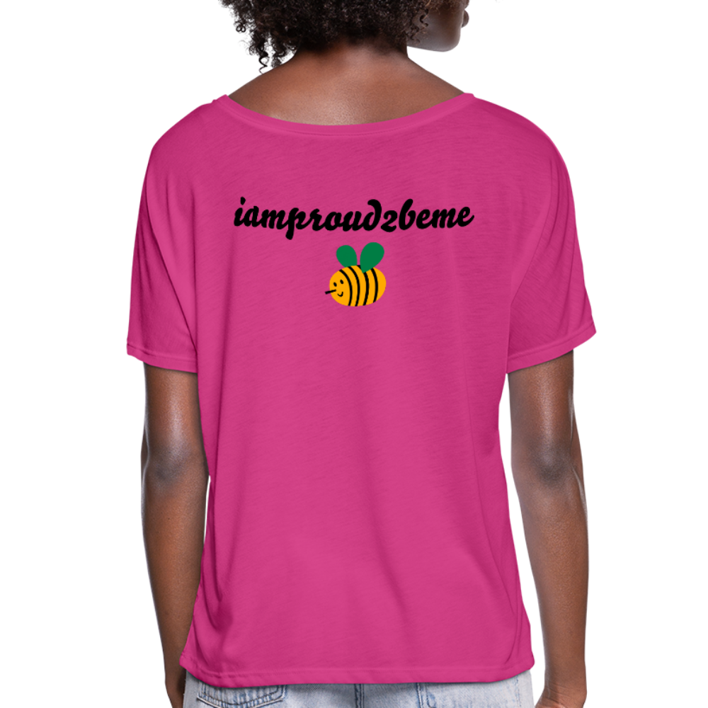 HONEY BEE Women’s Flowy T-Shirt - dark pink