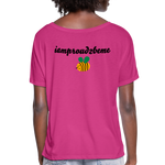 HONEY BEE Women’s Flowy T-Shirt - dark pink