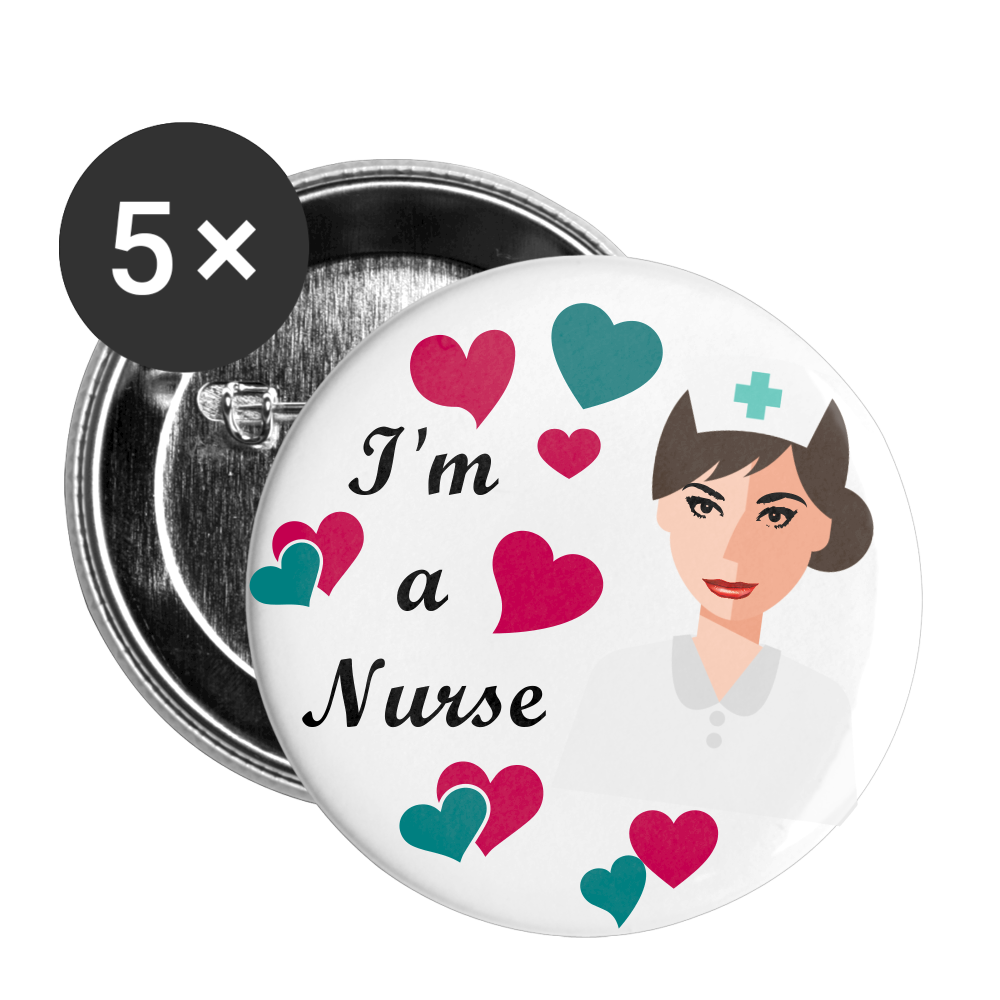 Buttons large 2.2'' (5-pack) - white