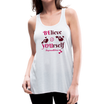 BElieve -n- YOUrself (Women's Flowy Tank) - white