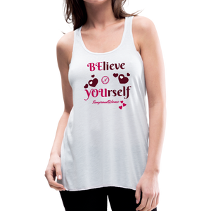 BElieve -n- YOUrself (Women's Flowy Tank) - white