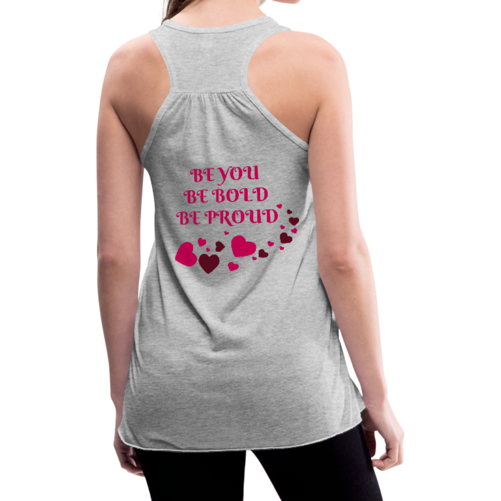 BElieve -n- YOUrself (Women's Flowy Tank) - heather gray