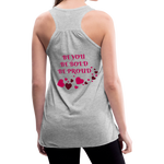 BElieve -n- YOUrself (Women's Flowy Tank) - heather gray