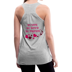 BElieve -n- YOUrself (Women's Flowy Tank) - heather gray