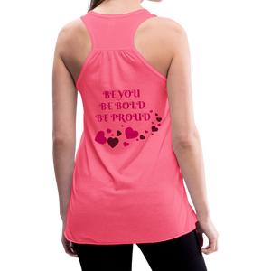 BElieve -n- YOUrself (Women's Flowy Tank) - neon pink