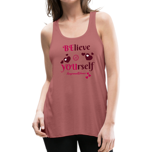 BElieve -n- YOUrself (Women's Flowy Tank) - mauve