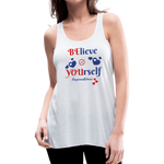BElieve -n- YOUrself (Womens Flowy Tank) - white