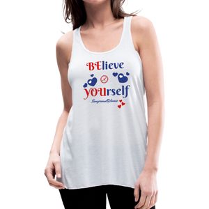 BElieve -n- YOUrself (Womens Flowy Tank) - white