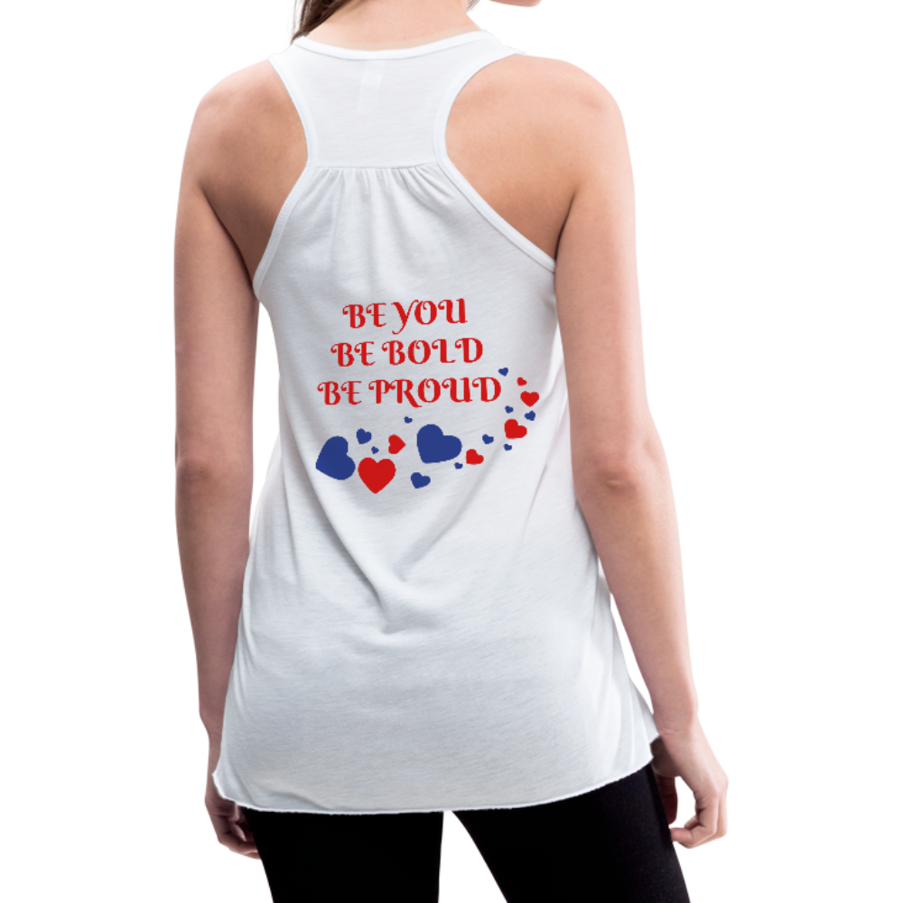 BElieve -n- YOUrself (Womens Flowy Tank) - white