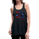 BElieve -n- YOUrself (Womens Flowy Tank) - black