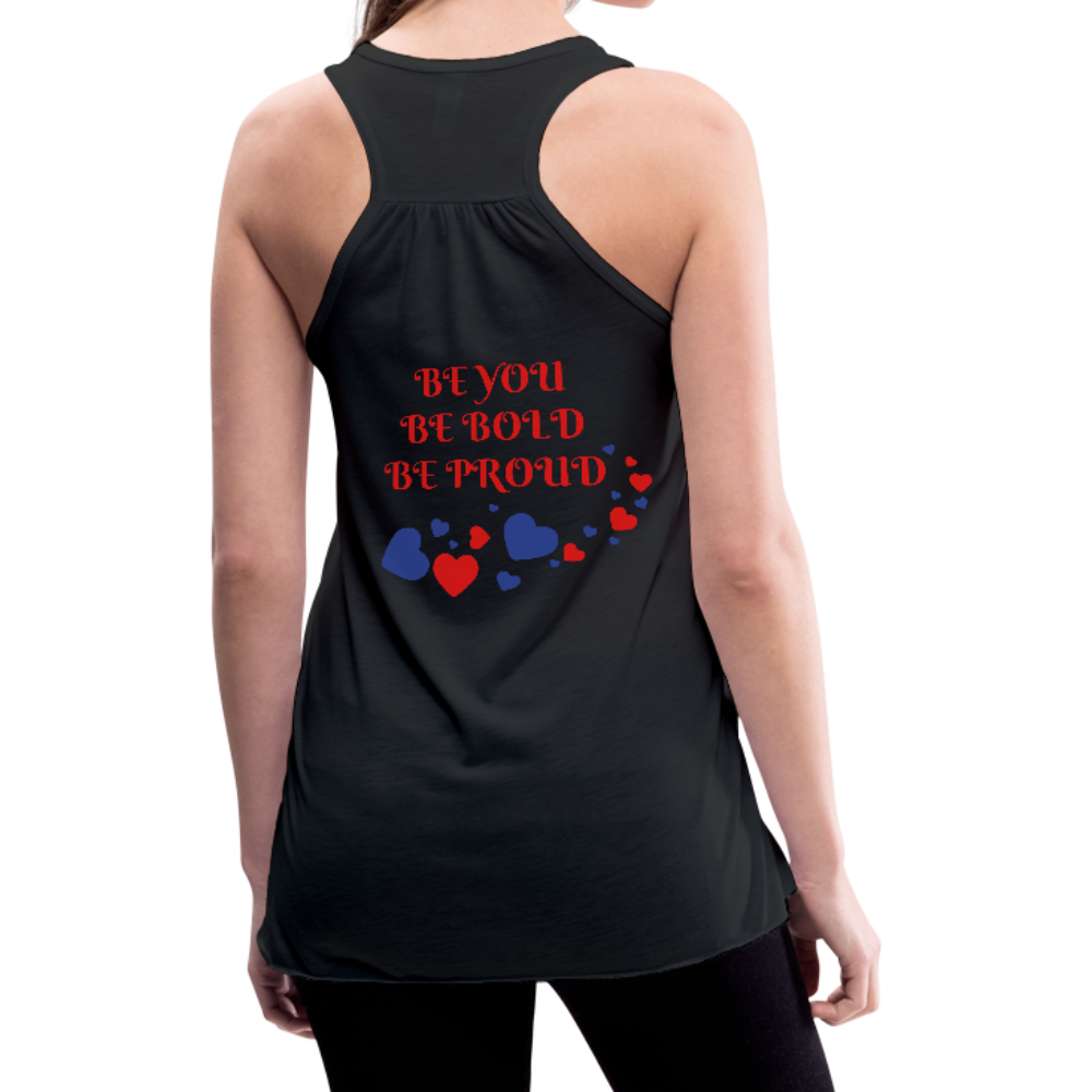 BElieve -n- YOUrself (Womens Flowy Tank) - black